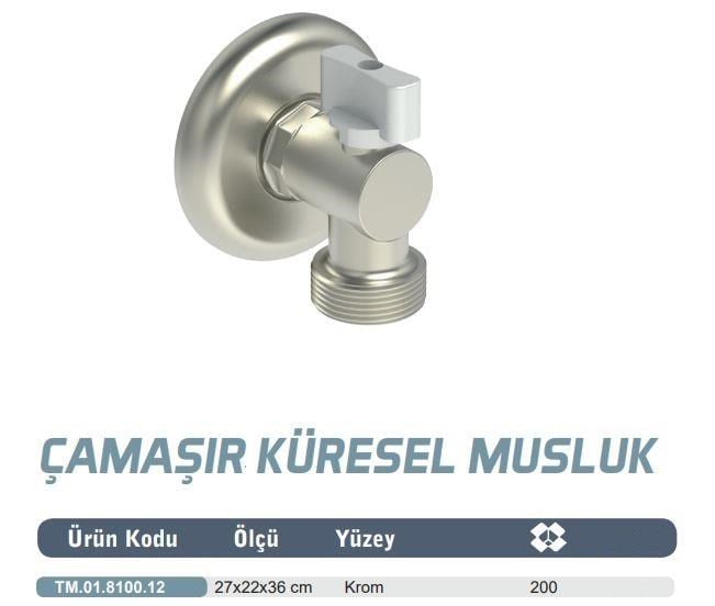 20 Adet MaxiFlow Mini Küresel Çamaşır Bulaşık Makinesi Musluğu (Toptan) TM01810012