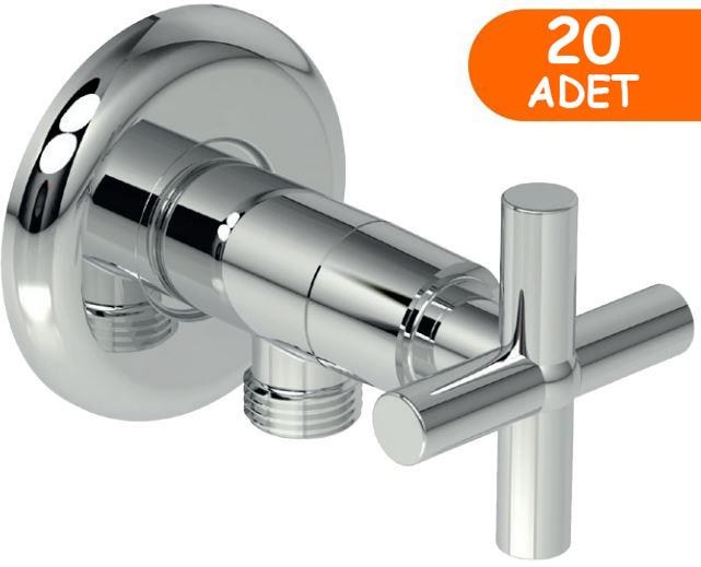 20 Adet MaxiFlow Yıldız Klozet Taharet (Ara) Musluğu Rozetli (Toptan) TM03810212 