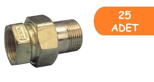 25 Adet ECA 1/2 Düz Rakor / Rekor 601002007 Su Saatindede Kullanılabilir