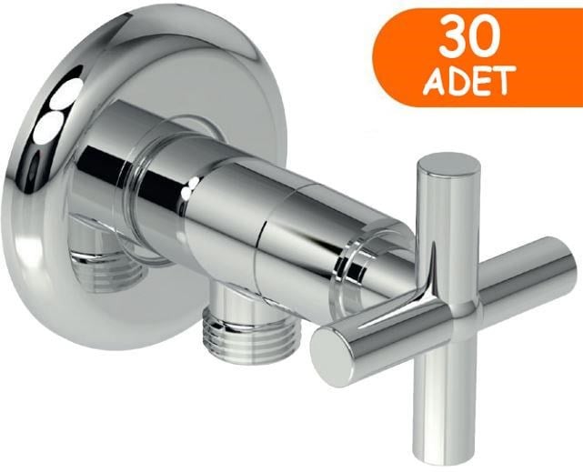 30 Adet MaxiFlow Yıldız Klozet Taharet (Ara) Musluğu Rozetli (Toptan) TM03810212 