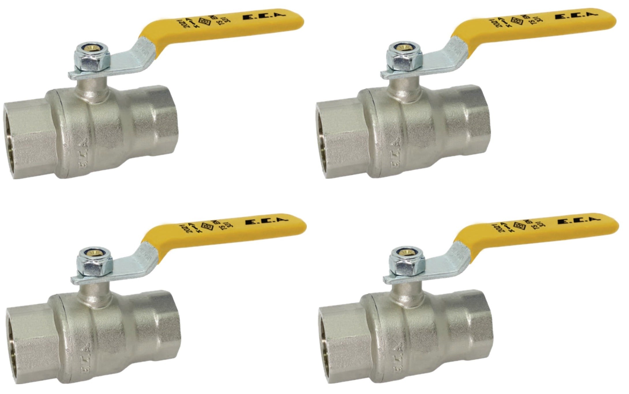 4 Adet ECA 1 Doğalgaz Küresel Vana / Valf MOP 0.5 602122153