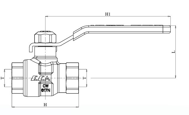 4 Adet ECA 3/8 Endüstriyel Tip Küresel  Valfi PN40 / Vana 602122229
