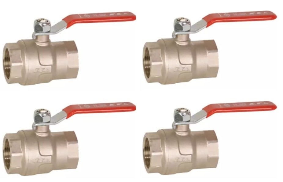 4 Adet ECA 3/8 Endüstriyel Tip Küresel  Valfi PN40 / Vana 602122229
