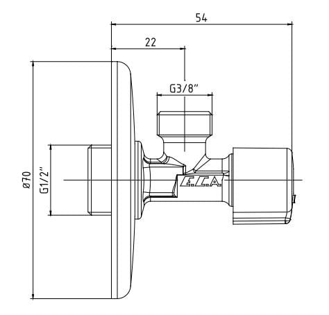 4 Adet ECA Filitreli Ara Musluk Rozetli 102111527