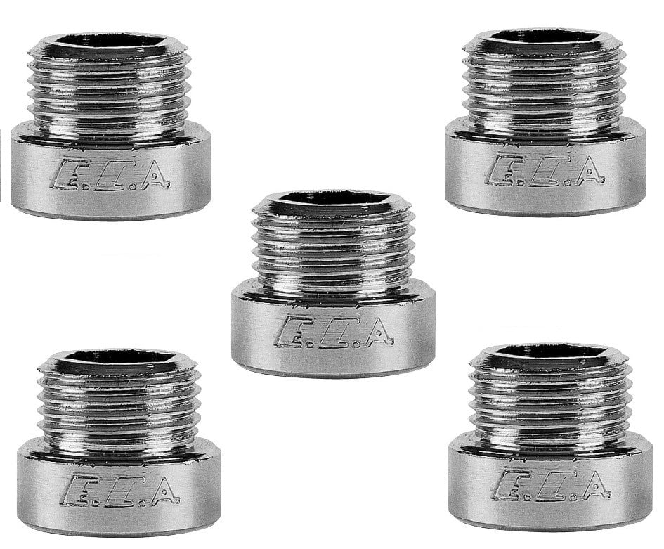 5 Adet ECA 1/2 1 cm Uzatma Krom (Musluk Uzatma 102134013 Pirinç E.C.A 