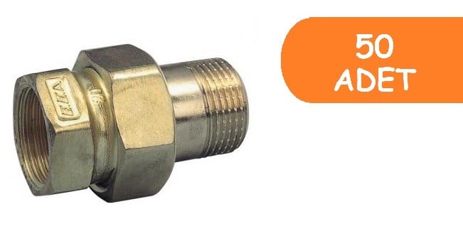50 Adet ECA 1/2 Düz Rakor / Rekor 601002007 Su Saatindede Kullanılabilir