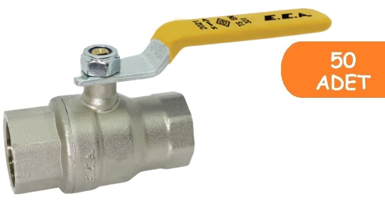 50 Adet ECA 3/4 Doğalgaz Küresel Vana / Valf MOP 0.5 602122152