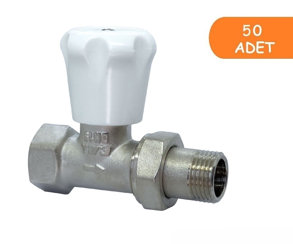 50 Adet ECA RV2 1/2 Düz Radyatör Valfi 102120322