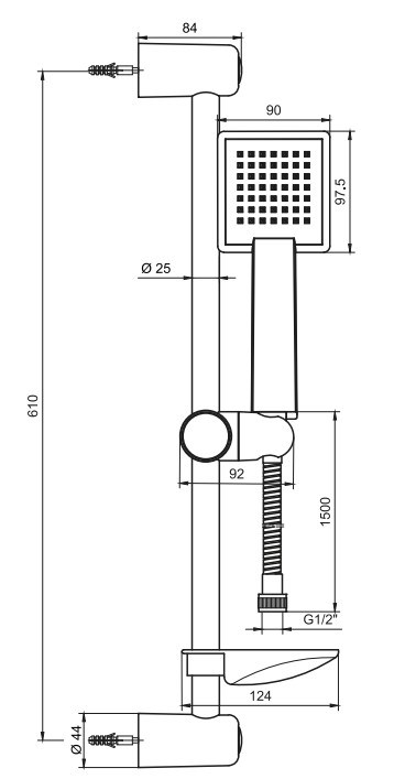 AR Alnus Banyo Hareketli Sürgülü Duş Seti Üst Takımı 102146055