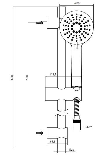 AR Ayder Banyo Hareketli Sürgülü Duş Seti Üst Takımı 102146137