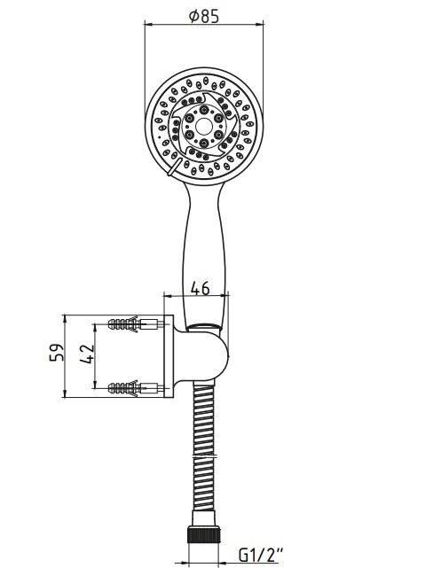 AR Dore Mafsallı Duş Seti Banyo Üst Takımı Dört Fonksiyonlu 102117358
