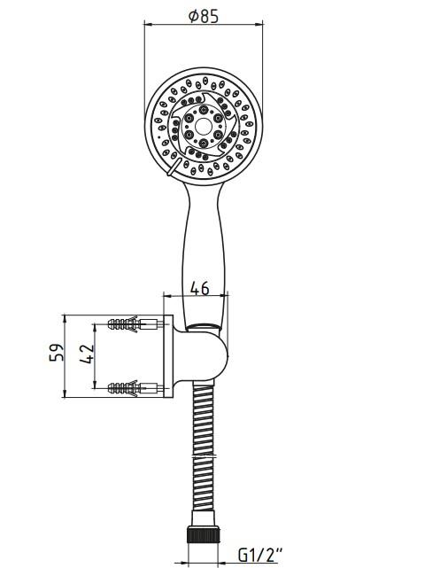 AR Dore Mafsallı Duş Seti Banyo Üst Takımı Dört Fonksiyonlu 102117358