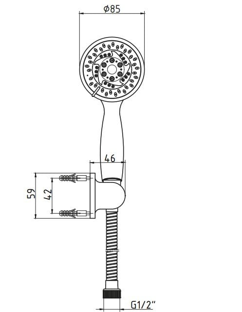 AR Fast Banyo Bataryası 102102529 + AR Dore Mafsallı Duş Seti Banyo Üst Takımı Dört Fonksiyonlu 102117358