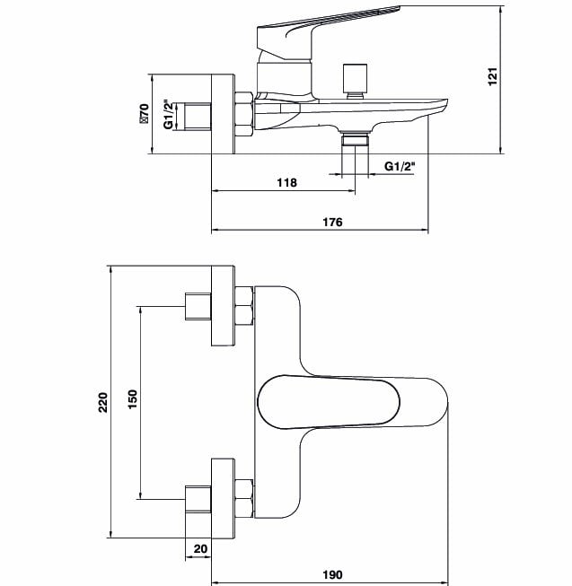 AR Fast Banyo Bataryası 102102529 + AR Dore Mafsallı Duş Seti Banyo Üst Takımı Dört Fonksiyonlu 102117358