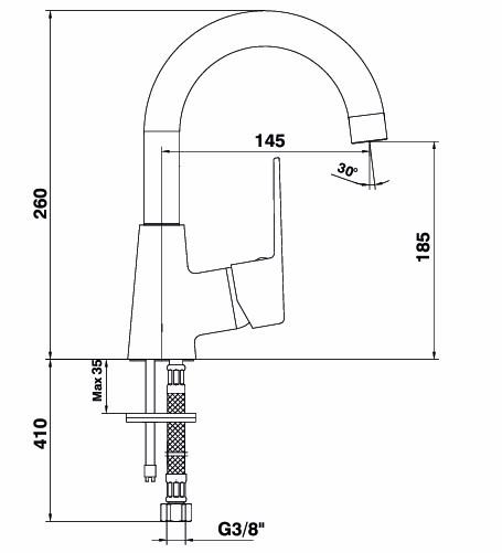 AR Fast Kuğu Borulu Lavabo Bataryası 102188144