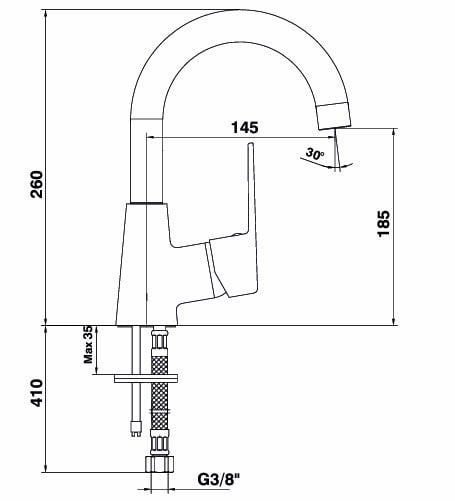 AR Fast Kuğu Borulu Lavabo Bataryası 102188144