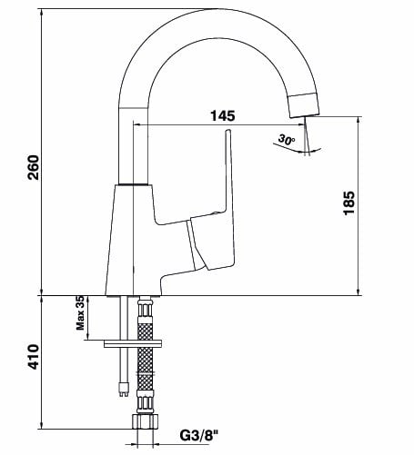 AR Fast Kuğu Borulu Lavabo Bataryası 102188144