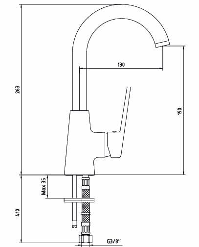 AR Fine Kuğu Borulu Lavabo Bataryası 102188145