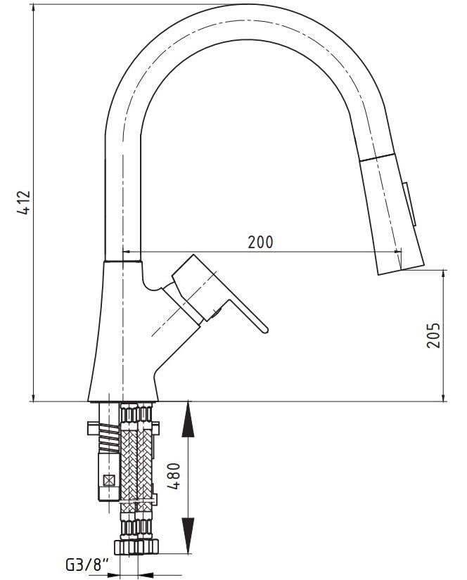 AR Liona Spiralli Mutfak Eviye Bataryası Mat Siyah 103518111