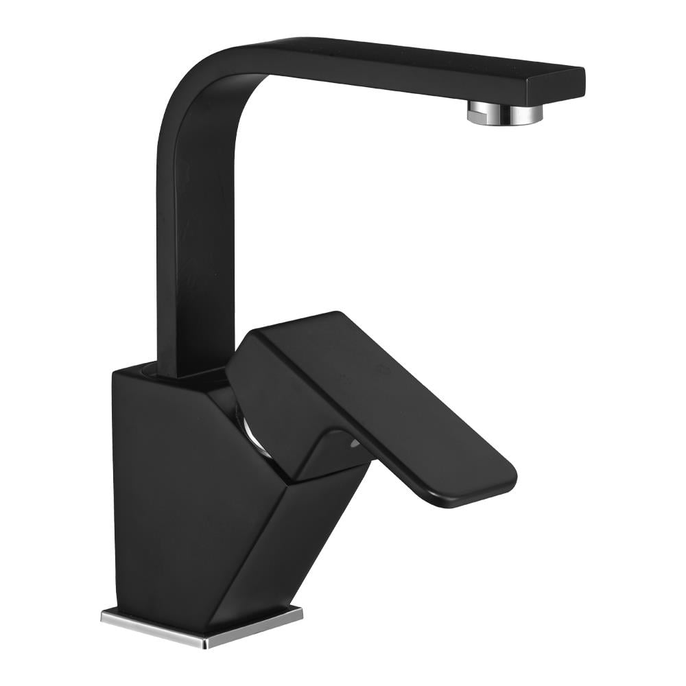 AR Lunetta Kuğu Borulu Lavabo Bataryası Mat Siyah Renkli 103588108