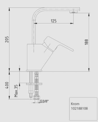 AR Lunetta Lavabo Bataryası 102188108