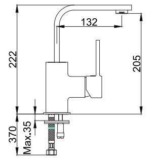 Ar Moni Kuğu Borulu Lavabo Bataryası 102118046