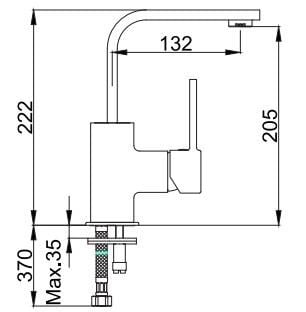 Ar Moni Kuğu Borulu Lavabo Bataryası 102118046