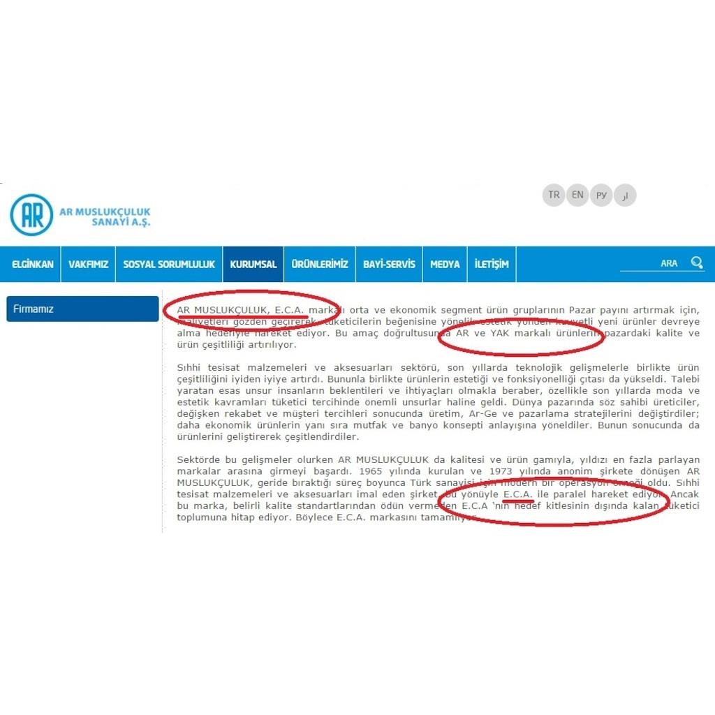 Ar Moni Mutfak Eviye Bataryası 102118010