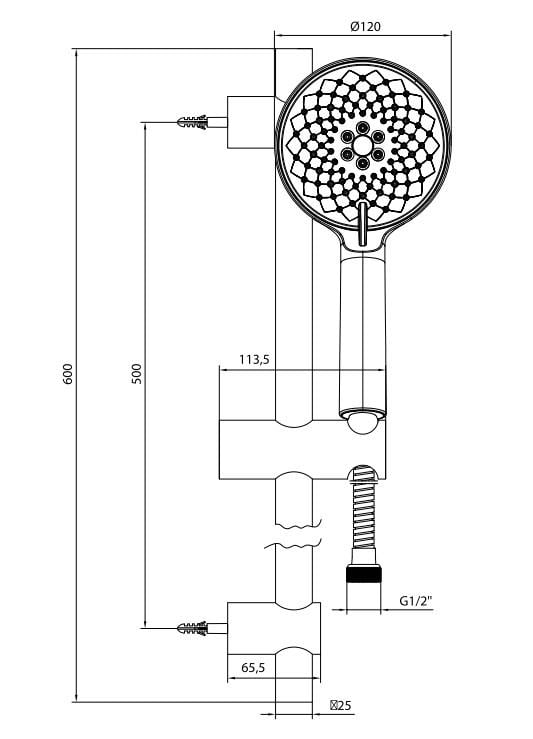 AR Patara Banyo Hareketli Sürgülü Duş Seti Üst Takımı 102146139