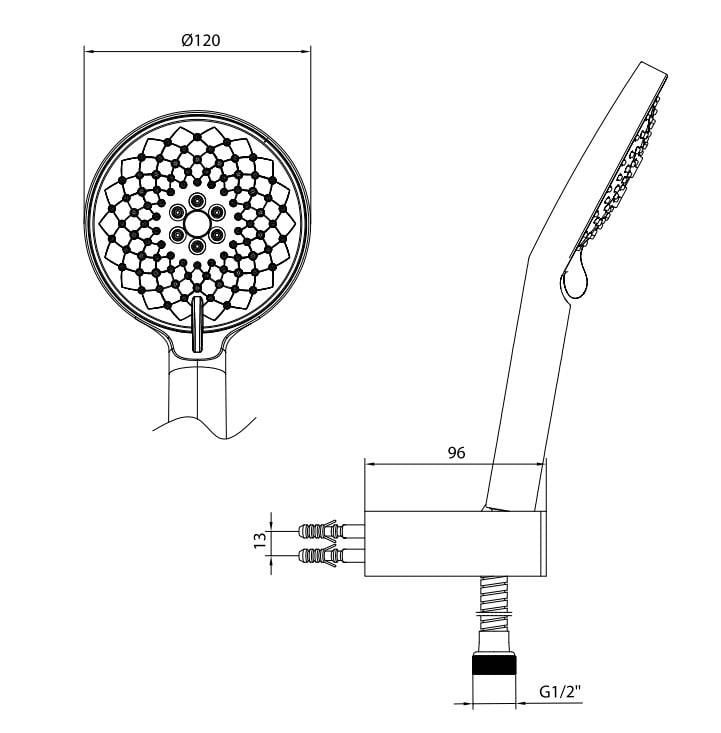 AR Patara Mafsallı Duş Seti Banyo Üst Takımı 102117451