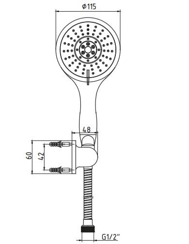 AR Tilia Mafsallı Duş Seti Banyo Üst Takımı Beş Fonksiyonlu 102117359