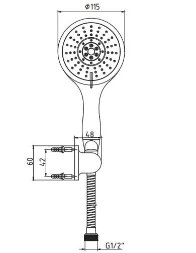 AR Tilia Mafsallı Duş Seti Banyo Üst Takımı Beş Fonksiyonlu 102117359