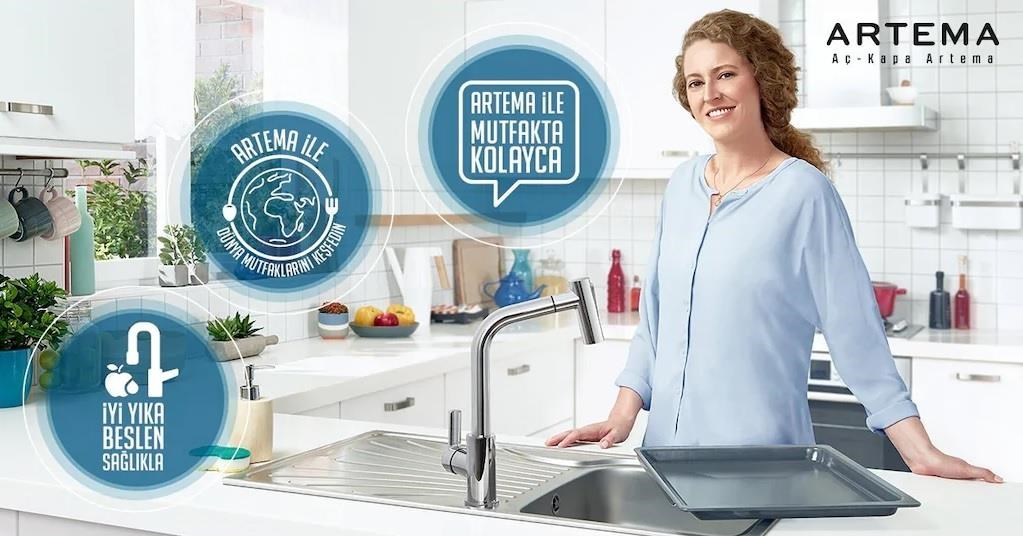Artema Maestro Pull Out Spiralli Mutfak Eviye Bataryası A42146