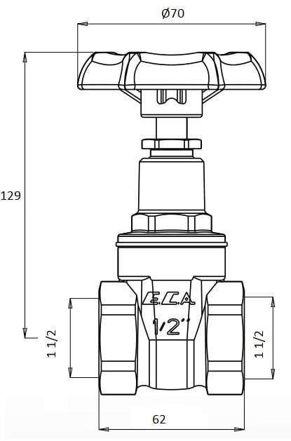 ECA 1 1/2 Şiber Valf 601003005