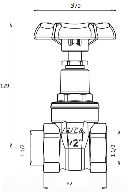 ECA 1 1/2 Şiber Valf 601003005