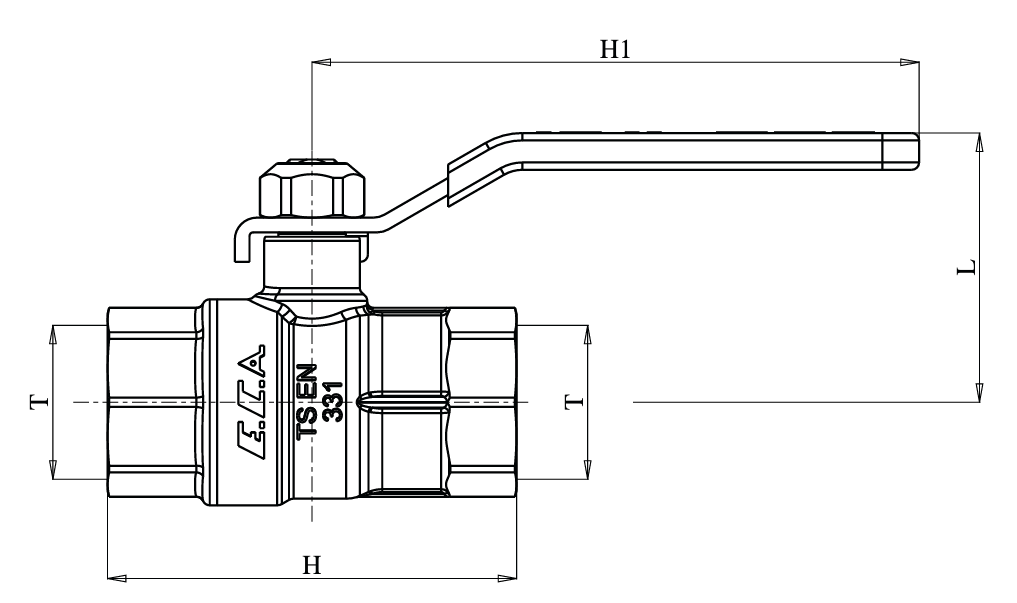 ECA 1 1/4 Doğalgaz Küresel Vana / Valf MOP 0.5 602122154