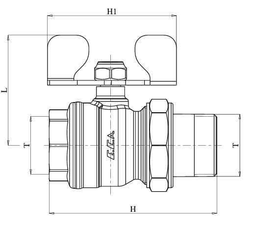 ECA 1 1/4 Küresel Valf Rakorlu Tip PN25 602122180