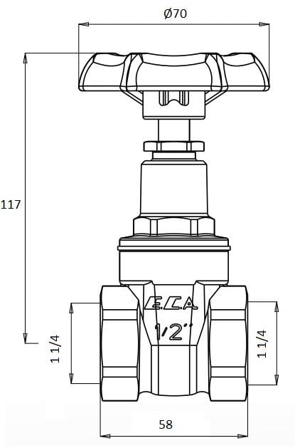 ECA 1 1/4 Şiber Valf 601003004