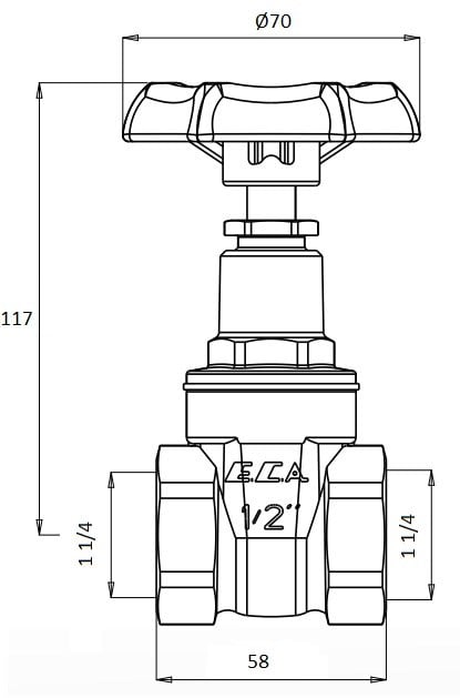 ECA 1 1/4 Şiber Valf 601003004