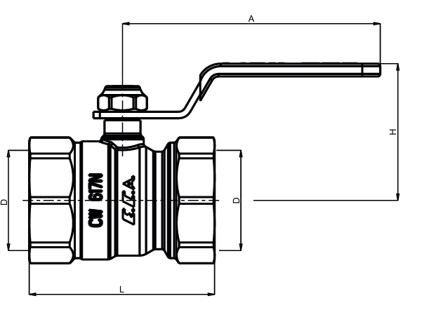 ECA 1/2 Küresel Valf V.2 İç Vida X İç Vida 602122429
