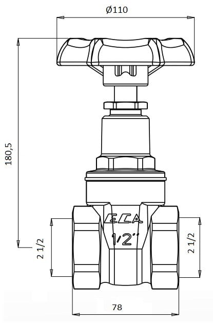 ECA 2 1/2 Şiber Valf 601003015