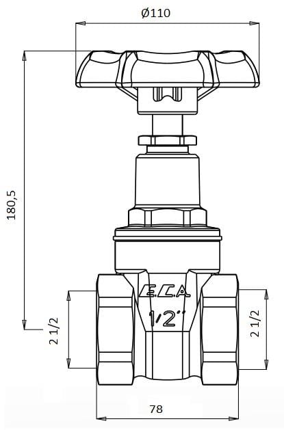 ECA 2 1/2 Şiber Valf 601003015