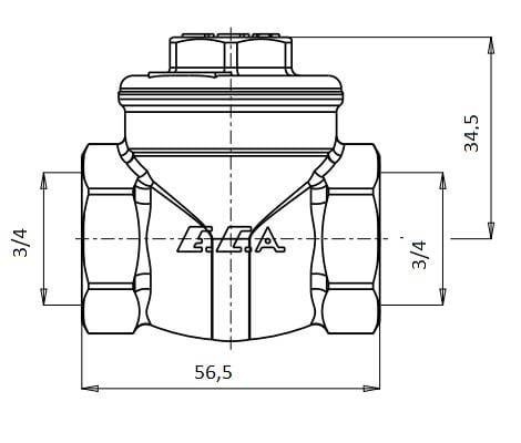 ECA 3/4 Çalpara Çekvalf ( Kaucuk Klapeli ) 101007093