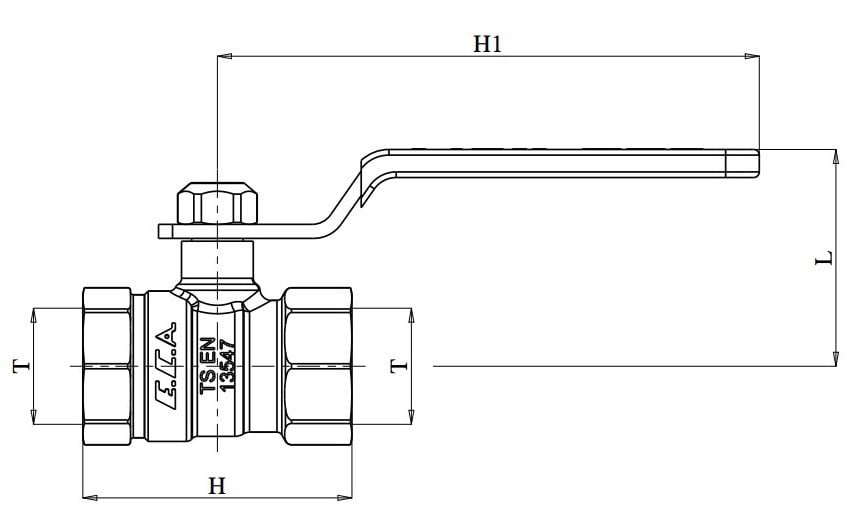 ECA  3/4 Endüstriyel Tip Küresel  Valfi PN25 / Vana 602122108