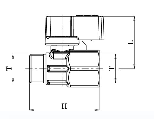 ECA 3/4 Mini Küresel Valfi İç Vida X Dış Vida 102122029