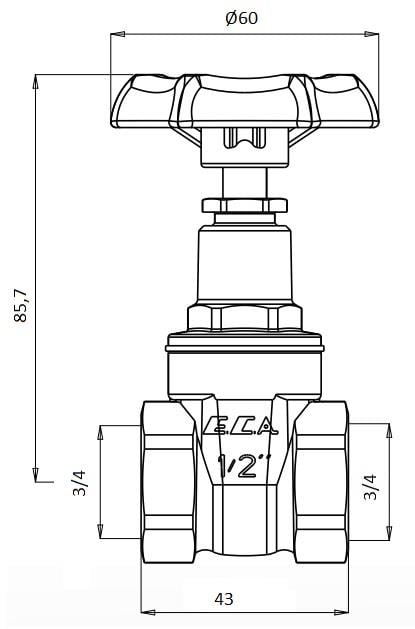 ECA 3/4 Şiber Valf 601003002