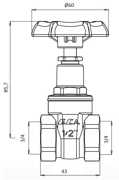 ECA 3/4 Şiber Valf 601003002