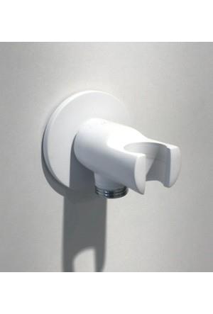 ECA Ankastre Duş Çıkış Dirseği Mat Beyaz Renkli 102199523C4
