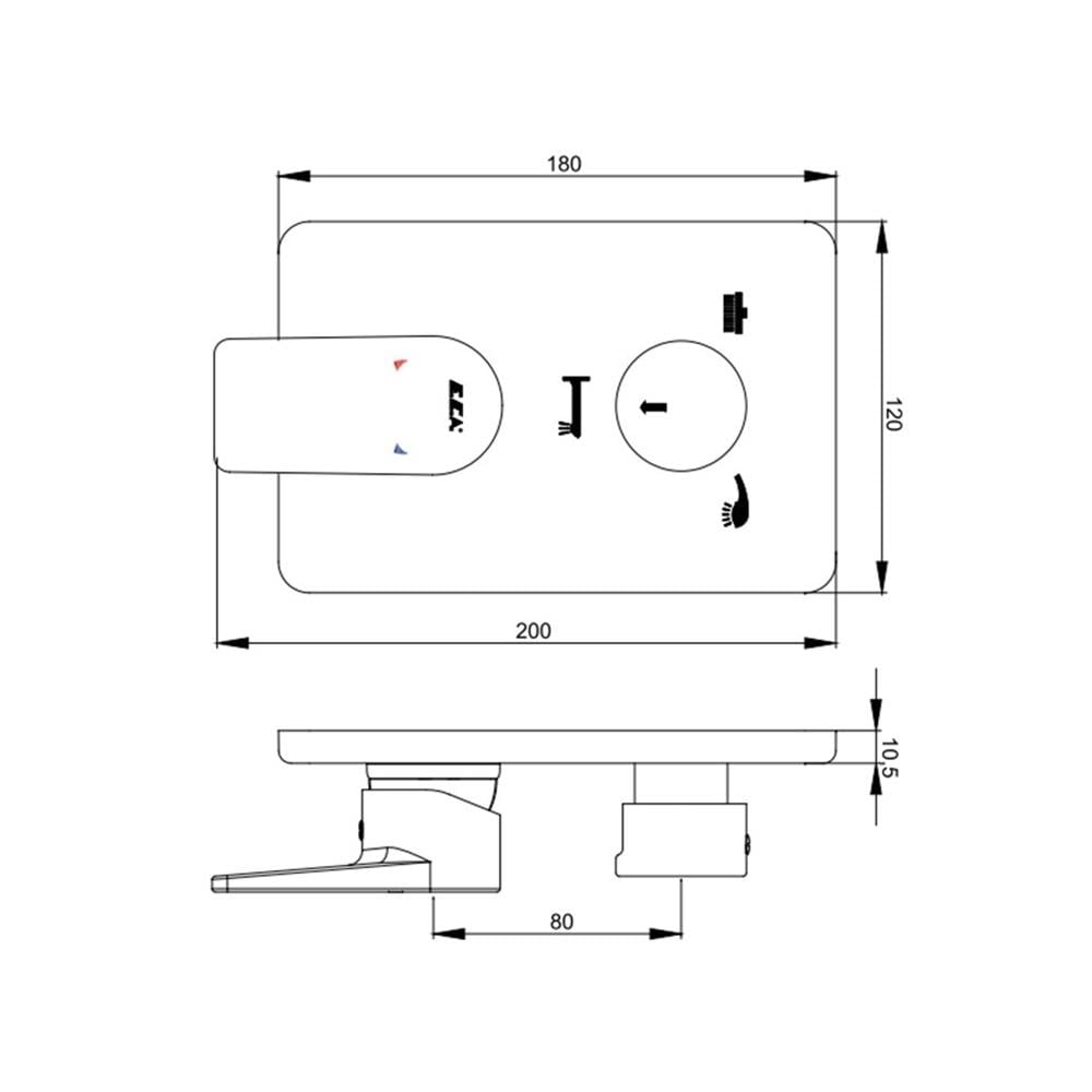 ECA Ankastre Gömme Banyo Bataryası Duş Seti Tüm Parçalar Dahil