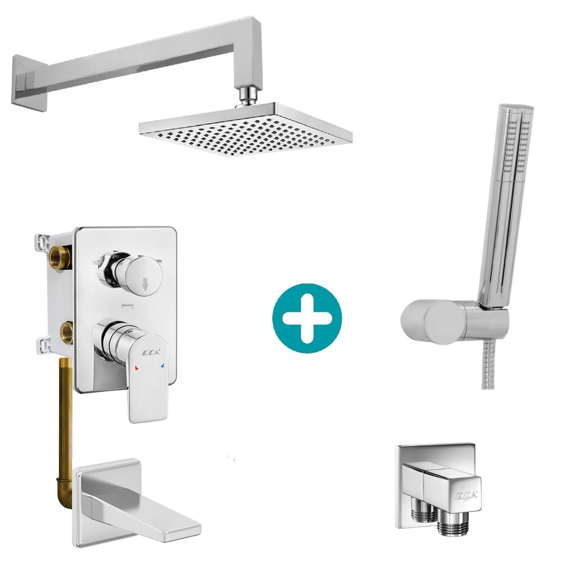 ECA Ankastre Gömme Banyo Bataryası Duş Seti Tüm Parçalar Dahil